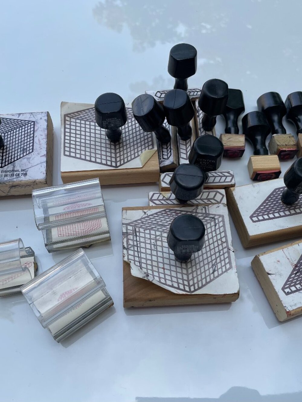Rubber Stamp Set — Place Value Blocks -- USED but has lots of life left